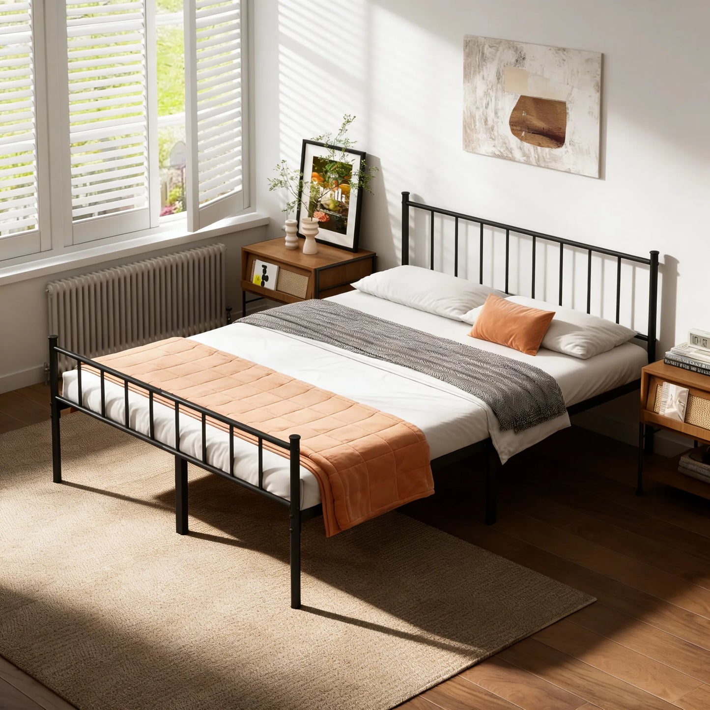 Full Size Metal Platform Bed Frame (75"×54")