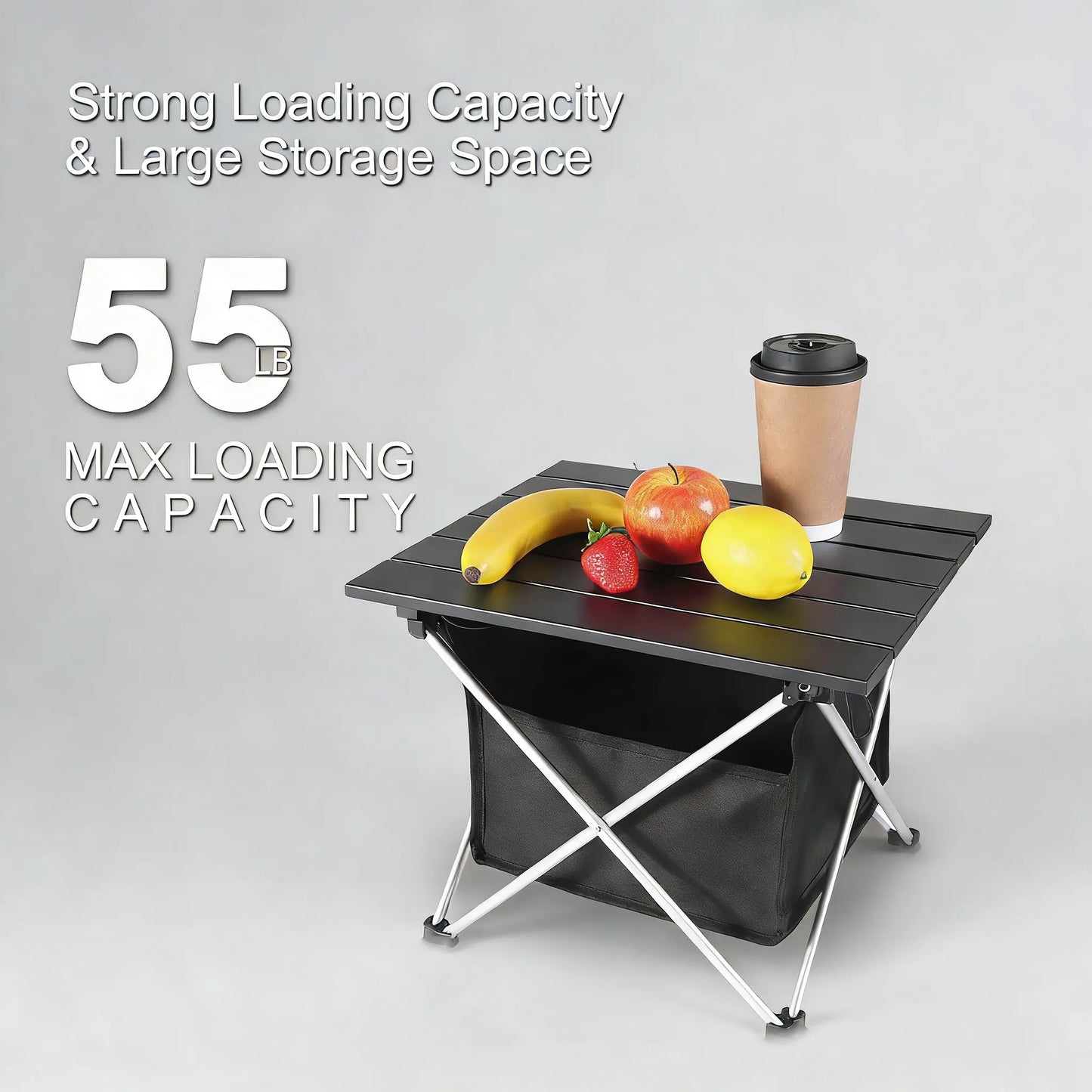 Ultralight Aluminum Folding Table with Carry Bag, Multi-Use Outdoor