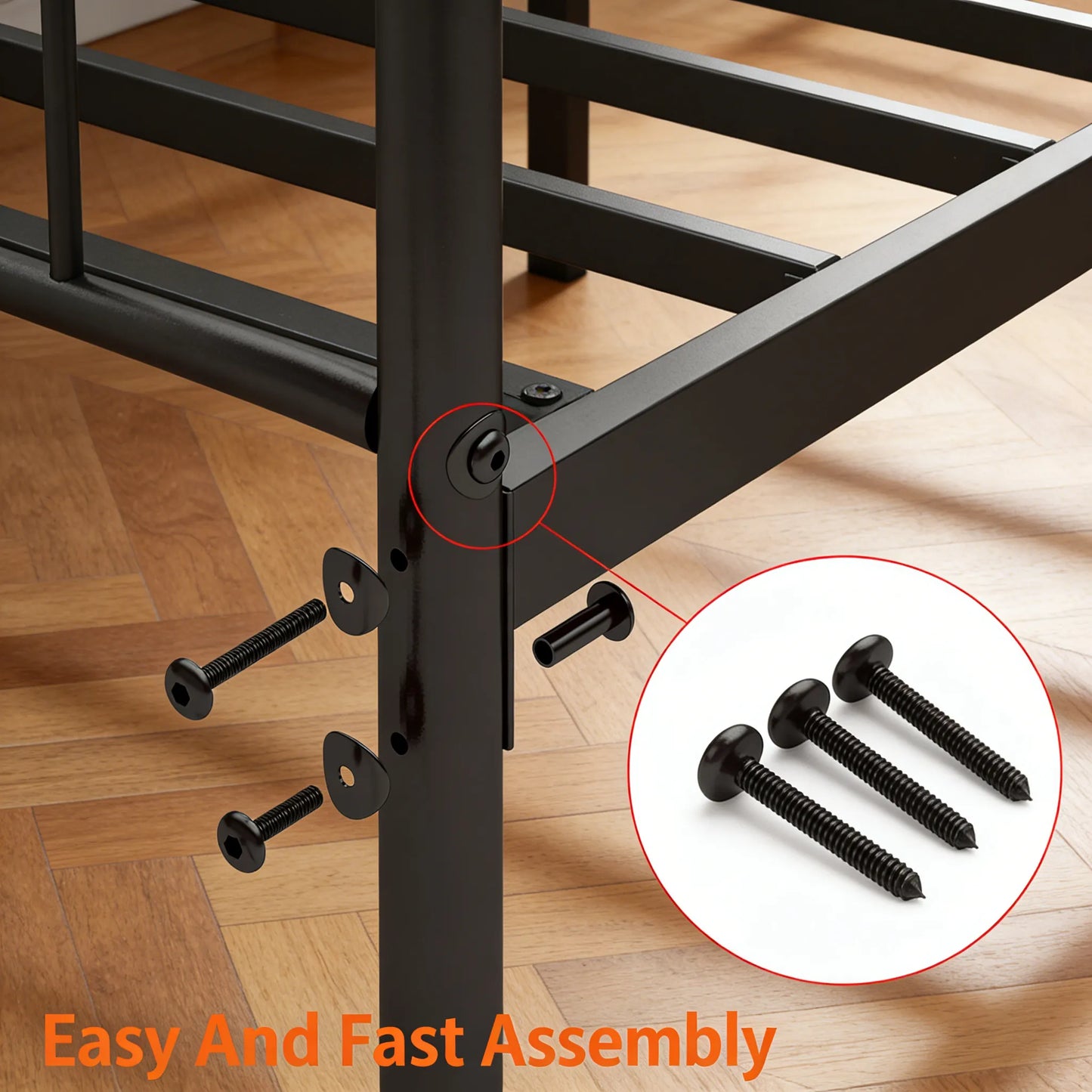 Full Size Metal Platform Bed Frame (75"×54")