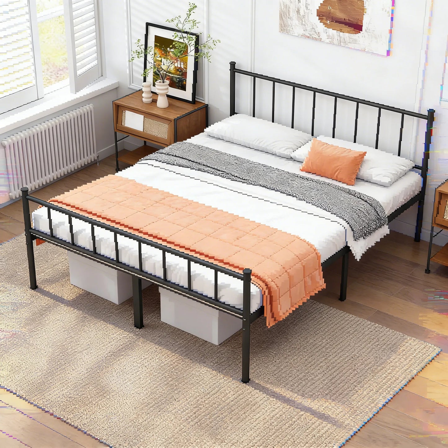 Full Size Metal Platform Bed Frame (75"×54")