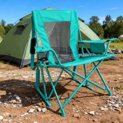 Extra-Wide Rocking Chair, 350lbs Weight Capacity, Cozy Backrest (Free Table Included)